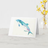イルカによってはメッセージカードが夢を見ます カード (黄色い花)