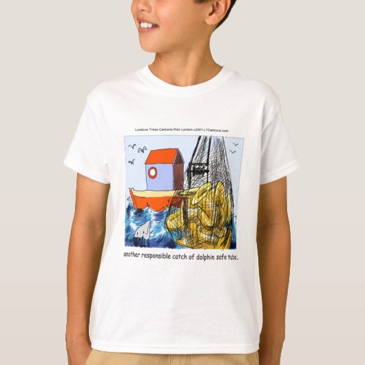 イルカに優しいチューバが面白い Tシャツ (正面)