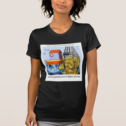 イルカに優しいチューバの面白グッズ Tシャツ (正面)