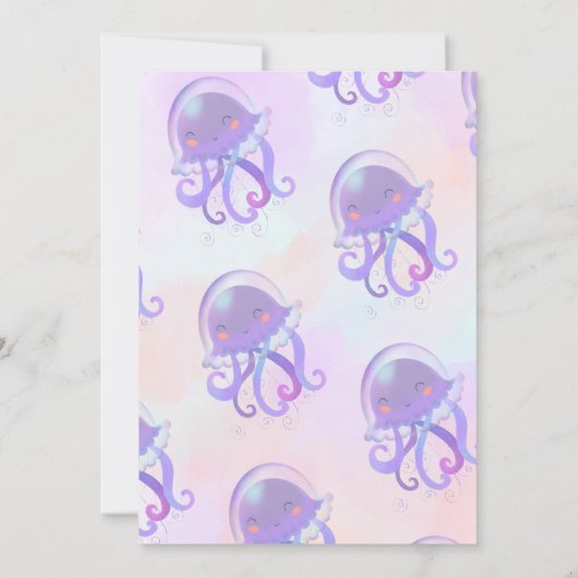 イルカねこ人魚パーマイド誕生日招待状 招待状 (裏面)