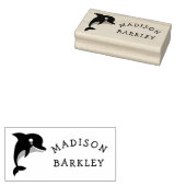 イルカのかわいい子の愛らしい名前のゴム印 ラバースタンプ (押印)