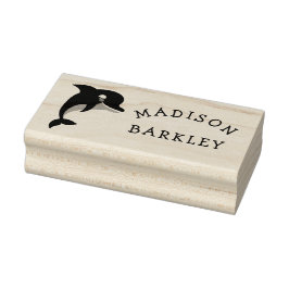 イルカのかわいい子の愛らしい名前のゴム印 ラバースタンプ