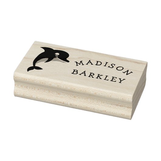 イルカのかわいい子の愛らしい名前のゴム印 ラバースタンプ (スタンプ)