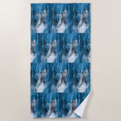 イルカのはねかけること ビーチタオル (正面)