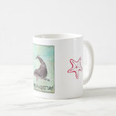 イルカのまわりにの飛び散りが素晴らしある コーヒーマグカップ (正面右)