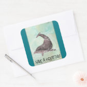 イルカのまわりにの飛び散りが素晴らしある スクエアシール (封筒)