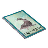 イルカのまわりにの飛び散りが素晴らしある ノートブック (右側)