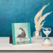 イルカのまわりにの飛び散りが素晴らしある フォトプラーク (インサイチュ)