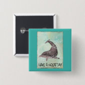 イルカのまわりにの飛び散りが素晴らしある 缶バッジ (正面&裏面)