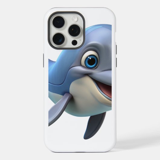 イルカのアップルiPhone 15 pro maxケース iPhoneケース (裏面)