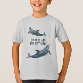 イルカのイラストがかわいいバースデーキッズTシャツ Tシャツ