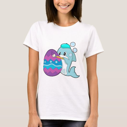 イルカのイースター絵画 Tシャツ (正面)