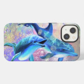 イルカのカップルiPhoneケース iPhoneケース (裏面横)