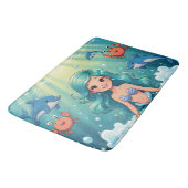 イルカのカニと魔法の人魚のバスタイム バスマット (アングル)