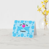 イルカのカードをくれるの？ カード (黄色い花)