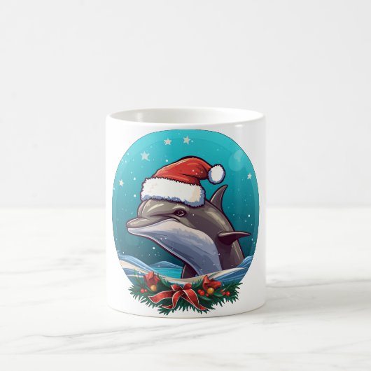 イルカのクリスマス コーヒーマグカップ (中央)