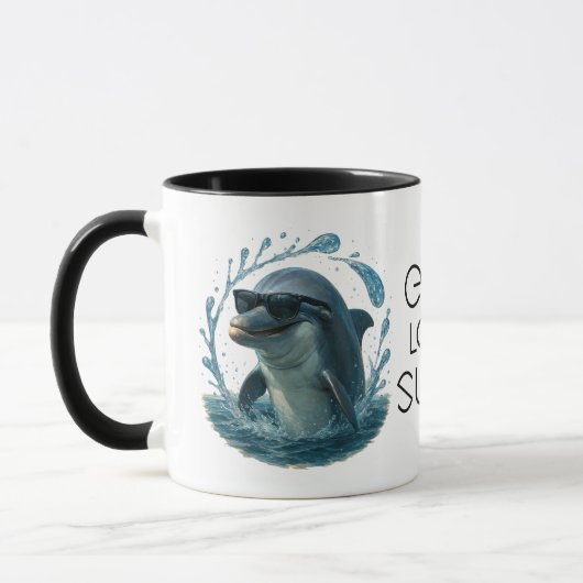 イルカのサングラス – クジラとイルカの日 ELGIS マグカップ (左)