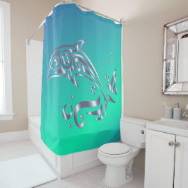 イルカのシャワーカーテンが大好き シャワーカーテン