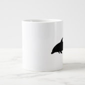 イルカのシルエット ジャンボコーヒーマグカップ (正面)