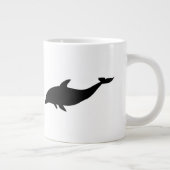 イルカのシルエット ジャンボコーヒーマグカップ (右)