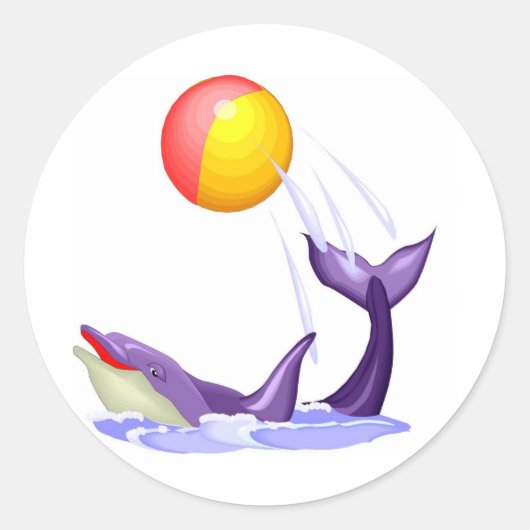 イルカのシール ラウンドシール (正面)