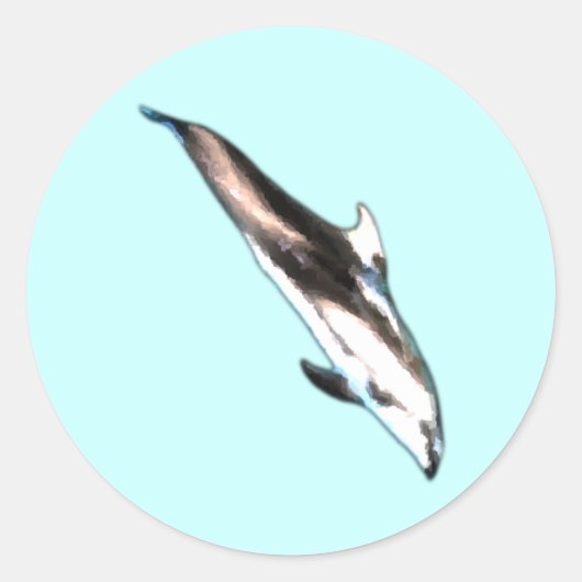イルカのシール ラウンドシール (正面)