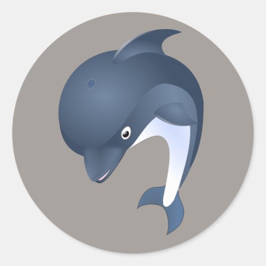 イルカのシール ラウンドシール (正面)