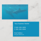 イルカのダイビング会社のカスタマイズ可能な名刺 名刺 (正面/裏面)