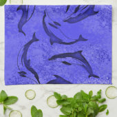 イルカのダンスの台所タオル キッチンタオル (折り畳み)