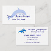 イルカのダンスの名刺のテンプレート 名刺 (正面/裏面)