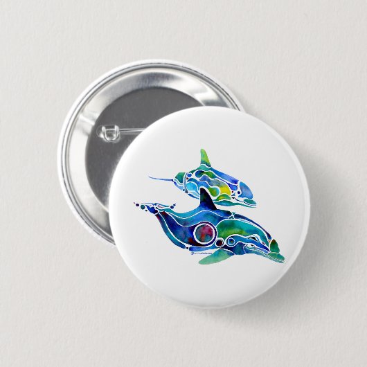 イルカのダンス 缶バッジ (正面&裏面)