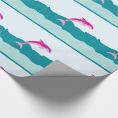 イルカのテーマの包装紙 ラッピングペーパー (角)