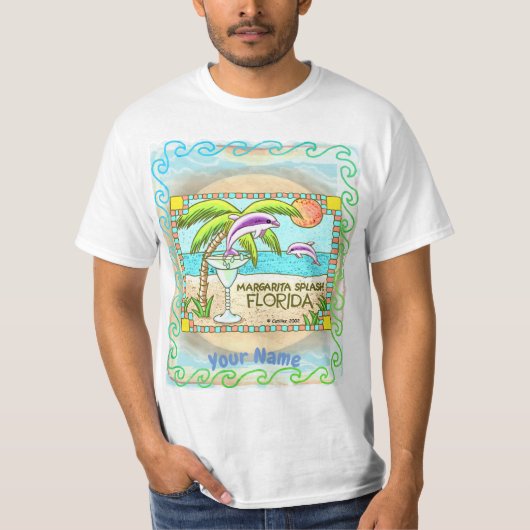 イルカのデザインのマグリタTシャツ Tシャツ (正面)