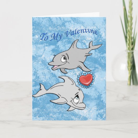 イルカのバレンタインデーカード シーズンカード (正面)