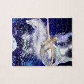 イルカのパズルを持つ人魚 ジグソーパズル (横)