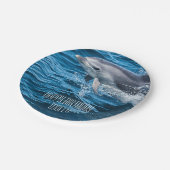 イルカのパーソナライズな誕生会をはねかけること ペーパープレート (アングル)