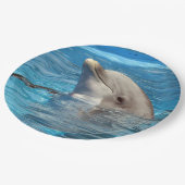 イルカのパーティーのプレート ペーパープレート (アングル)