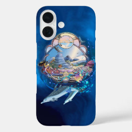 イルカのビーチパーティー iPhone 16ケース