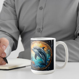 イルカのプレー コーヒーマグカップ