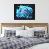 イルカのペア キャンバスプリント (インサイチュ (寝室))