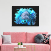 イルカのペア キャンバスプリント (インサイチュ (リビング))