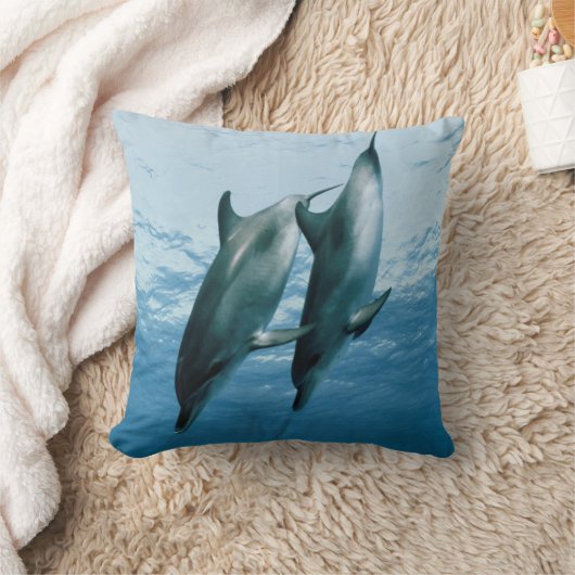 イルカのペア クッション (ブランケット)