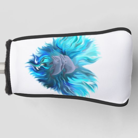 イルカのペア ゴルフヘッドカバー (正面)