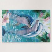 イルカのペア ジグソーパズル (横)