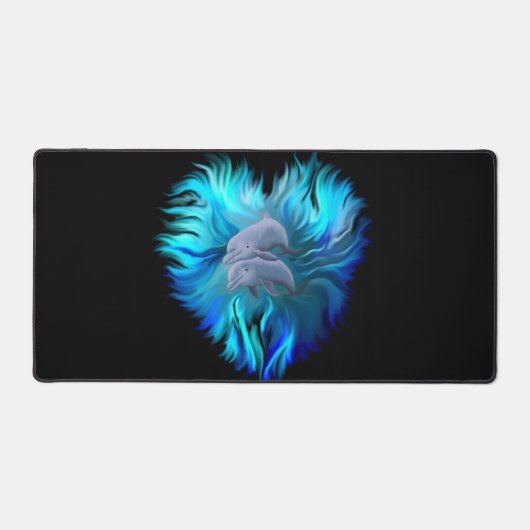 イルカのペア デスクマット (正面)