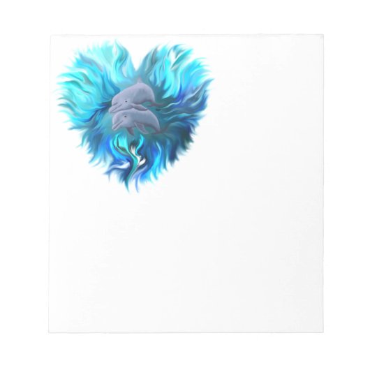 イルカのペア ノートパッド (正面)