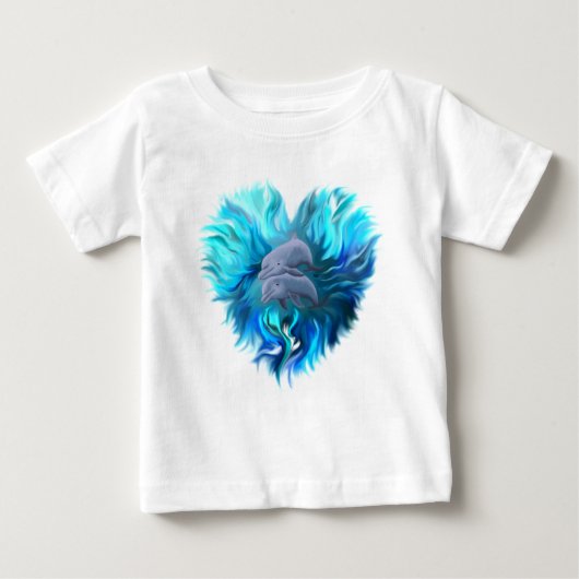 イルカのペア ベビーTシャツ (正面)