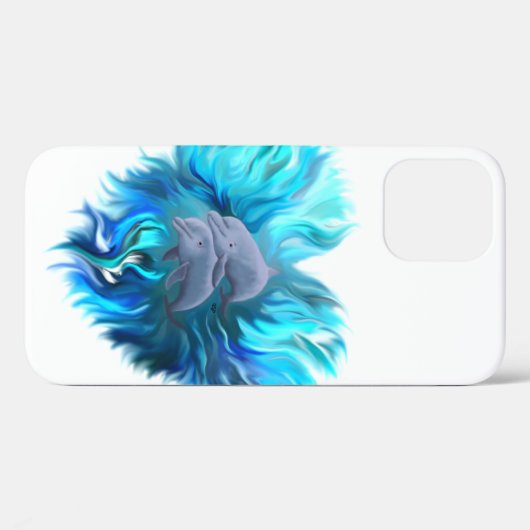 イルカのペア Case-Mate iPhoneケース (裏面 (横))