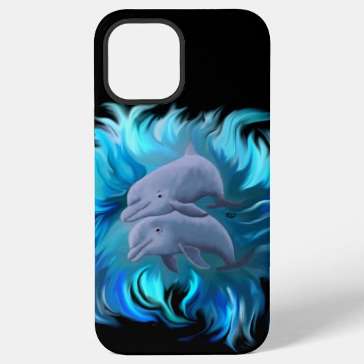 イルカのペア iPhoneケース (裏面)