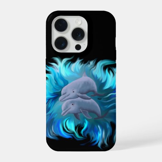 イルカのペア iPhoneケース (裏面)